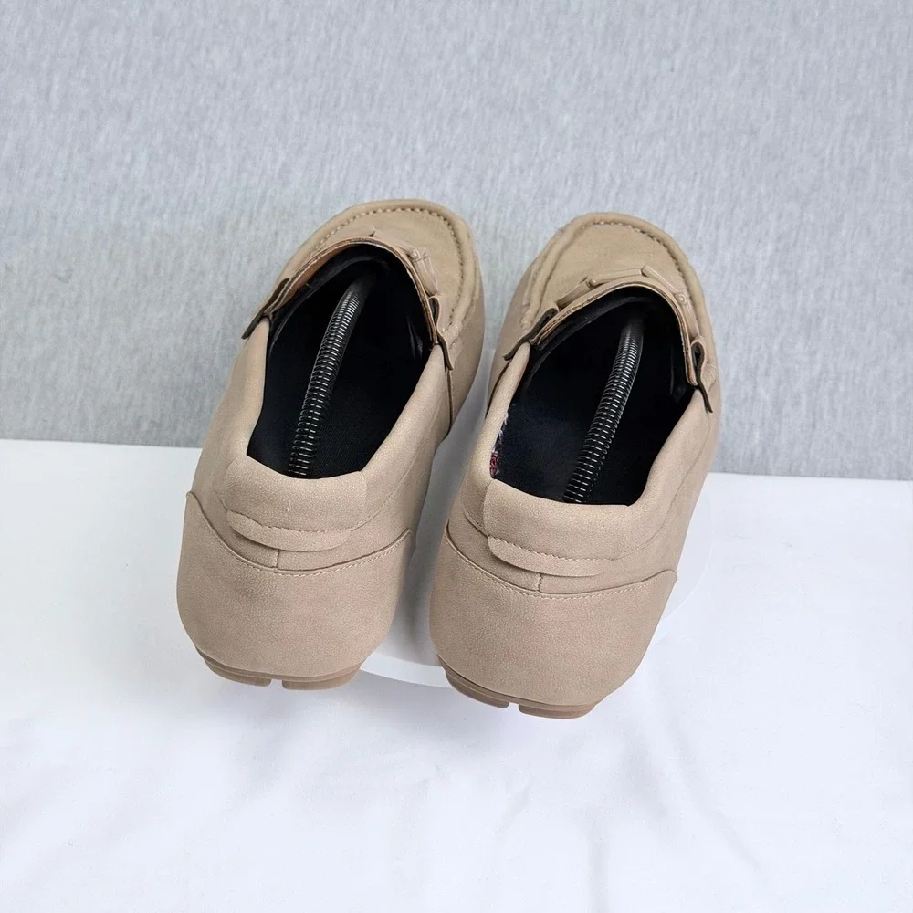 Steve Madden Mens Tan Bit Driver Loafers Ortholite Slip On Shoes Size 11.5